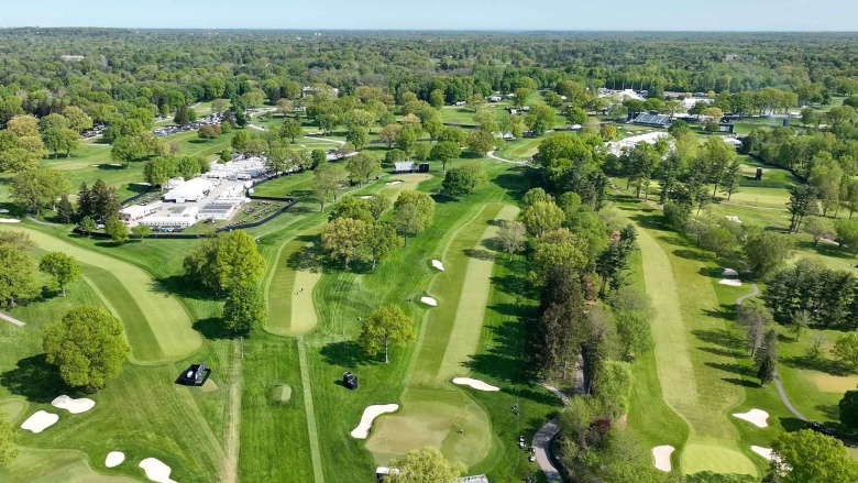 Aerial photo Oak Hills Country club with RTF Sod