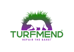 Turfmend logo with a bear and the text "Repair the Bare!" 
