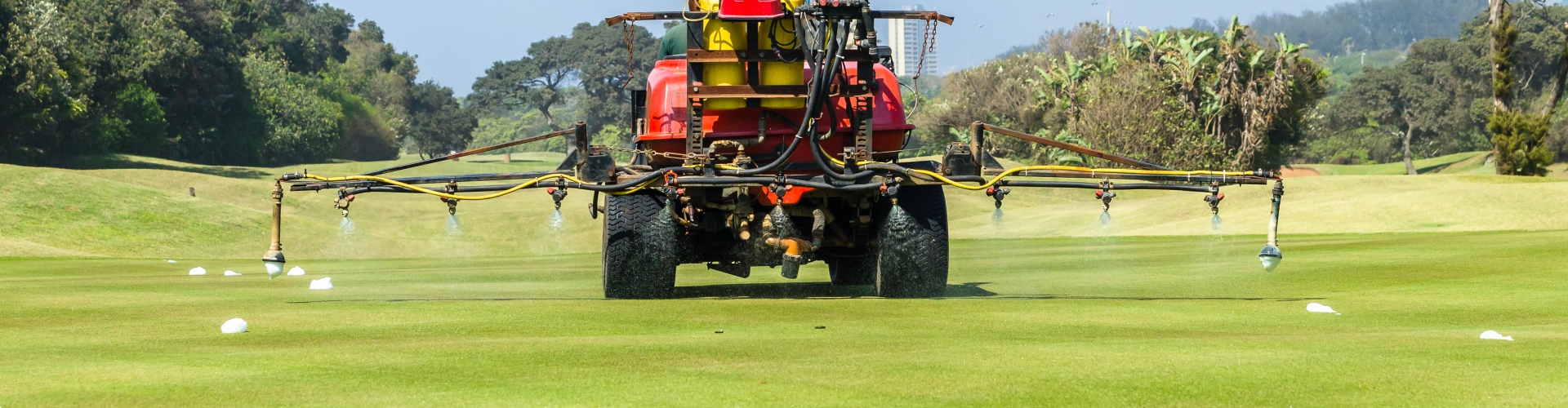 chemical application on golf course