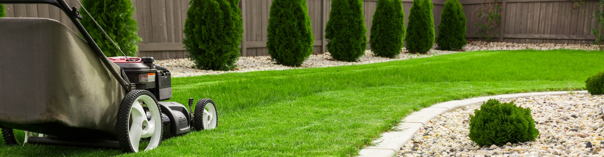 Mowing lawn