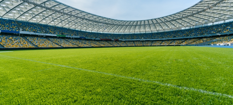 Sports field with rpr grass.
