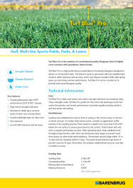 Turf Blue Pro Tech Sheet