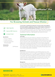 White document with text information about grass seed 